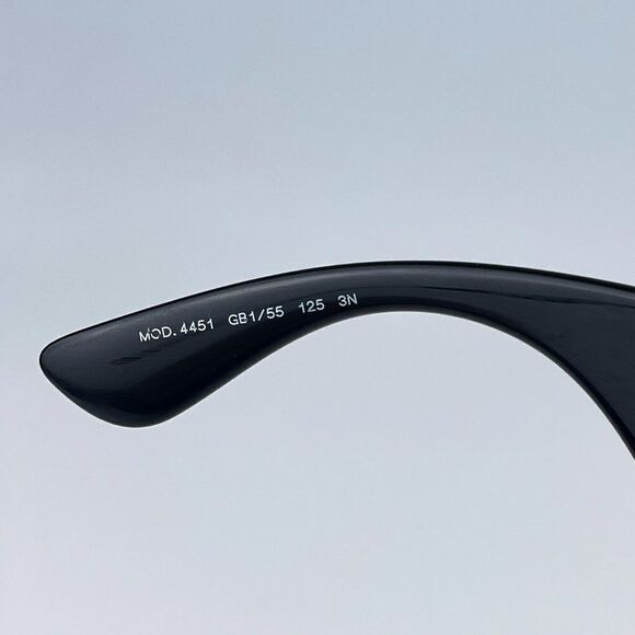 NEW Versace VE4451 GB1/55 Black Grey Mirrored Blue Wraparound Unisex Sunglasses main image 9